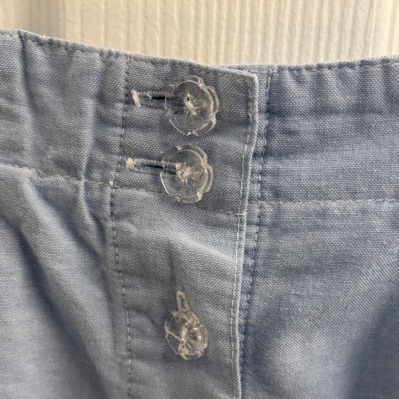 Women's Vintage Light Blue Cotton Button-Front A-Line Skirt Napa Valley - Size L - Picture 3 of 11